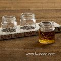 custom logo clear glass mason jar shot glasses